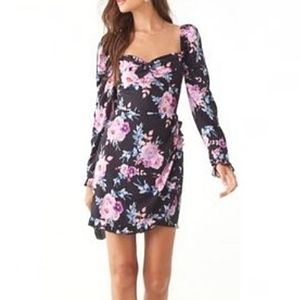 Elevator Disco Floral Milk Maid mini dress 2XL new with tags
